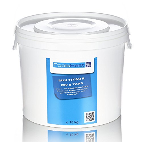 10 Kg - PoolsBest® Chlor Multitabs 5in1, 200g Tabs – Bild 2