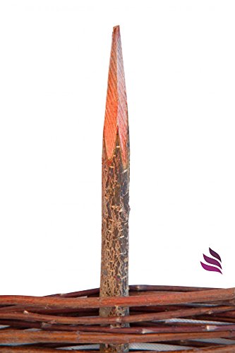 Beeteinfassung System - 10 Elemente (100x20cm) - natürlicher Steckzaun, Rasenkante, Weidenzaun - imprägniert – Bild 10